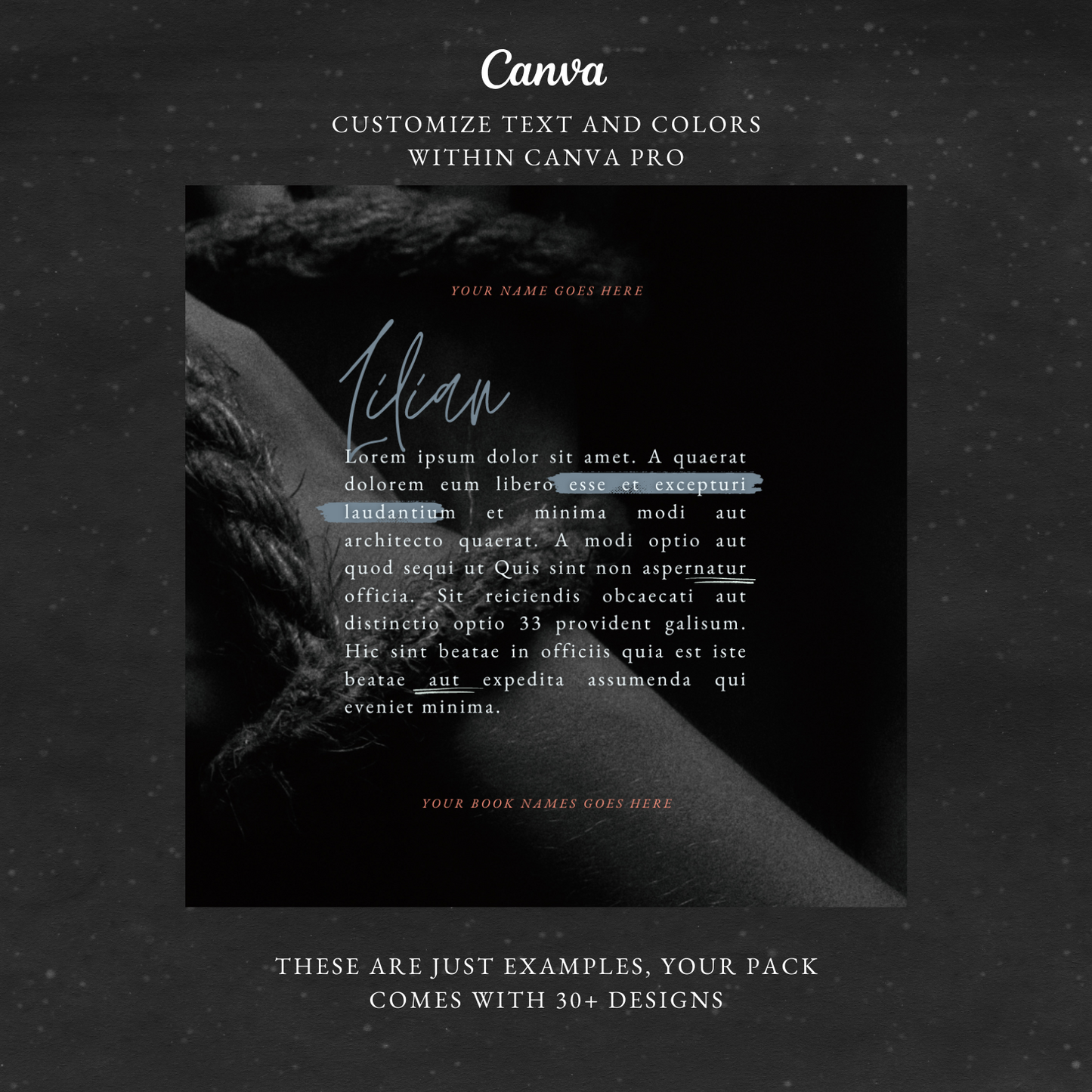 Dark Romance - The Moon Dust Template Pack