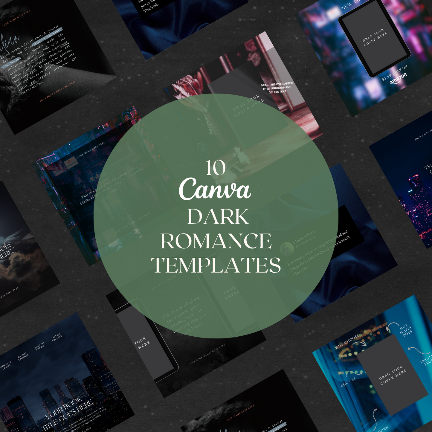 Dark Romance - The Moon Dust Template Pack